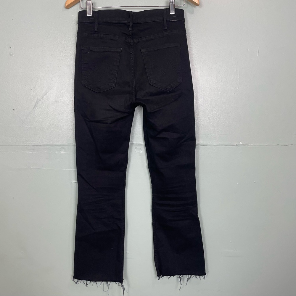 MOTHER The Hustler Ankle Fray Not Guilty Black Size 27 Straight - Picture 7 of 14